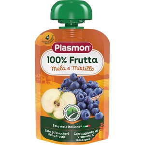 PLASMON Плодова закуска Plasmon - Ябълка с боровинка, 100 g (2462) - ozone