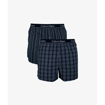 Calvin Klein trenek Woven Boxer 2P Trad Fit Boxer NB1544A KGW Breslin Plaid Black Gallagher Stripe Black