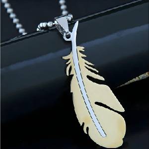 HARAHU Колие SI-34159 Feather - Златен KP34159