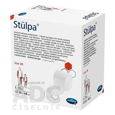 STŰLPA obväz, textilný hadicový, veľ.3R 8 cm x 15 m dolné končatiny, detská hlava, podpazušie 1 ks