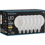 Mexen Vintis 6x LED филаментна крушка E27, G125, 8W, Топла - 2700K, 1055 lm, прозрачна (L158-E27-0827-00x06)