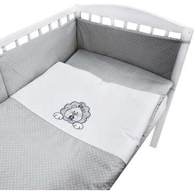 EKO - Poland Бебешки спален комплект от 3 части - лъвче бял