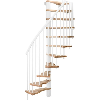 Minka STAIRS Prostorově točité schodiště Metallica Smart buk/bílá 130 x 78 cm