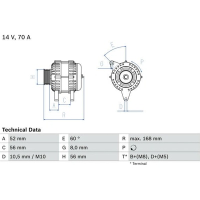 generátor BOSCH 0 986 040 201
