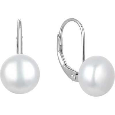 Olivie strieborné náušnice SLADKOVODNÉ PERLY 5137