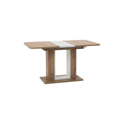 Carmen Разтегателна трапезна маса twins - дъб вотан - бял