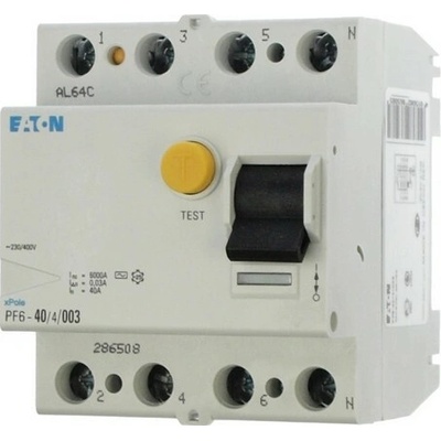 Eaton štvorpólový PF6-25/4/003 25A 30mA AC