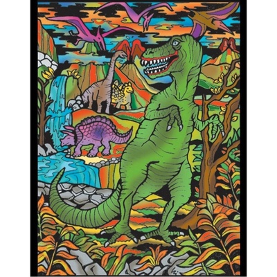 Omaľovánky Colorvelvet Zamatový obrázok T Rex