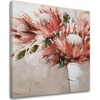 Obraz na plátne KVETY VO VÁZE - 50x50 cm