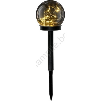 Kobi LED соларна лампа GLEAM LED/1, 2V 3000K IP44 40 mAh опушена/черна (KB0648)