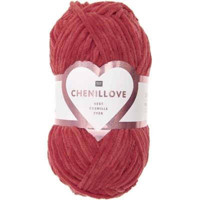 Rico Design Žinylková příze Chenillove odstín 006 červená - 1 ks
