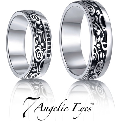 7 Angelic Eyes Stříbrný pánský snubní prsten 043 Ashton