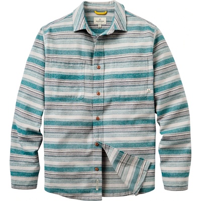 Passenger Мъжка риза с копчета Passenger Backcountry Stripe Light Shirt - Grey Marl / Mediterranean Stripe - размер XXL (033-3113-0115)