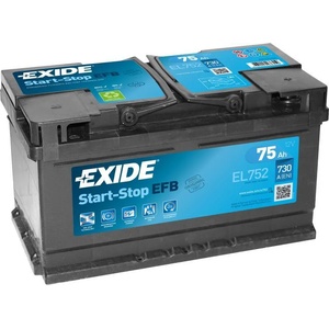 Exide EFB EL752 75Ah 730A right+ (EL752)