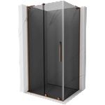 Mexen Velar L плъзгаща душ кабина 120 x 80 см, графит, розово злато - 871-120-080-43-60 (871-120-080-43-60)