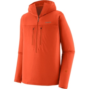 Patagonia Мъжки поларен пуловер Patagonia R1 Ultralight Hoody Fleece jumper - Coal Orange - размер S (005-7064-0212)