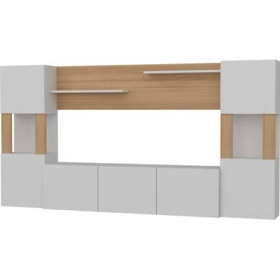 Sconto Obývacia stena LORE biela/teak