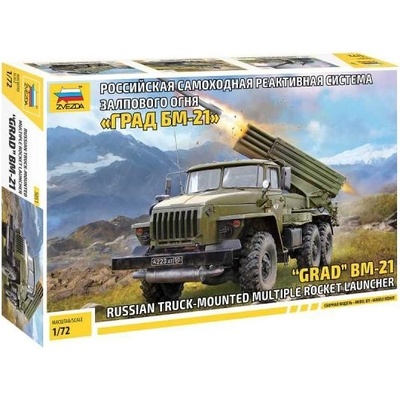 ZVEZDA Model Kit military 5051 BM 21 Grad 1 Rocket Launcher 1:72