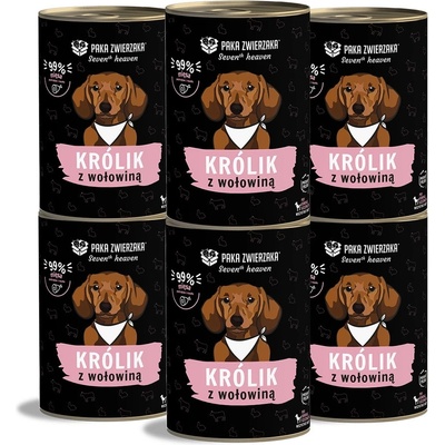 Paka Zwierzaka Sedmé nebe Králík s hovězím masem 6 x 400 g