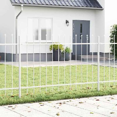 OMAXI Zahradní plot WOERDEN 1,7 x 1 m Práškově lakovaná ocel Bílá 881847
