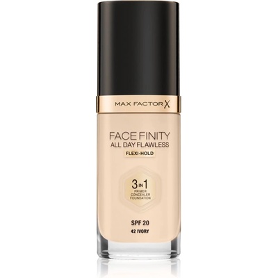 MAX Factor Facefinity All Day Flawless дълготраен фон дьо тен SPF 20 цвят 42 Ivory 30ml