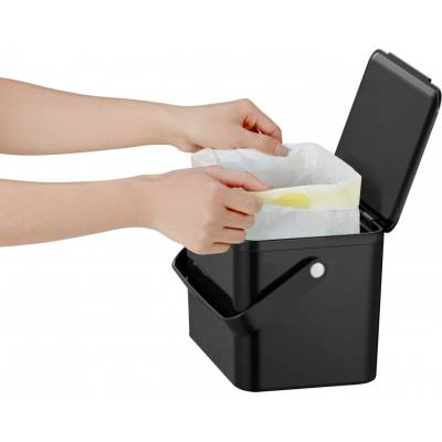 EKO-Europe EKO Кош за органични отпадъци DECO, 4 л. - цвят черен (EKO 601004 - Black)