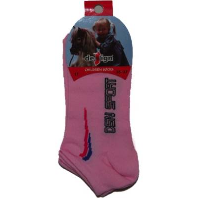 Dívčí kotníčkové ponožky růžová
