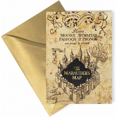MinaLima Přáníčko: Pobertův plánek