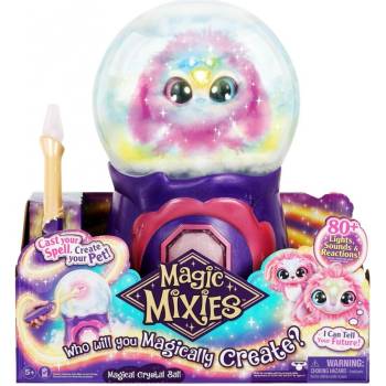 TM Toys Magic Mixies Křišťálová koule s efektem mlhy a interaktivní plyšovou hračkou růžové barvy