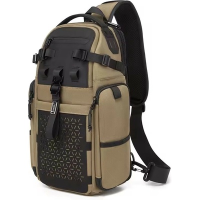 Ozuko BUSINESS batoh cez rameno + zámok Urban Hnedý 13L