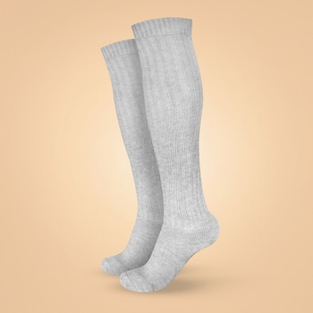 GymBeam BeastPink Дълги чорапи High Wool Socks Grey S