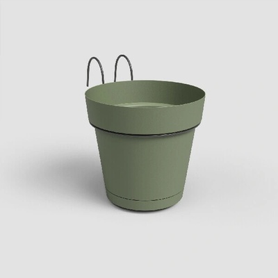 Artevasi Květináč CAPRI závěsný na balkon 20cm plast zelená ASH GREEN