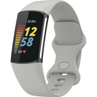VSECHNONAMOBIL 112702 SILICONE Vyměnitelný řemínek pro Fitbit Charge 6 / Charge 5 šedý