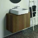 Ideal Standard Стенен шкаф Ideal Standard Atelier Conca, 1 чекмедже и плот с централен изрез, 80 см, цвят тъмен орех (T3935Y5)