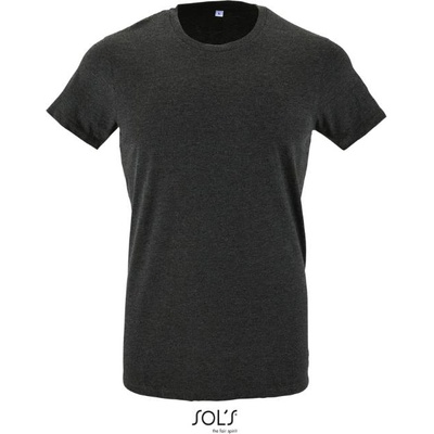 SOL'S REGENT FIT / Мъжка вталена тениска - тъмносив меланж S (250553r6401)