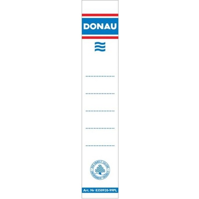 Donau Štítok chrbtový násuvný pre zakladače 28x153mm biely