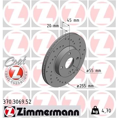 Brzdový kotouč ZIMMERMANN 370.3069.52 – Hledejceny.cz