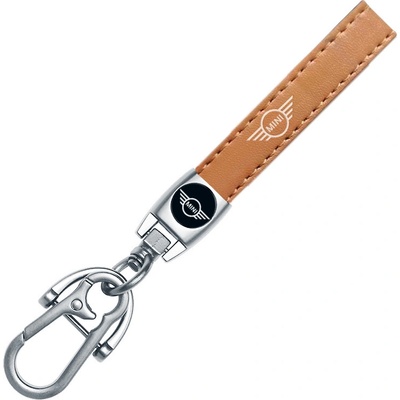 Prívesok na kľúče MINI COOPER hnedá koža