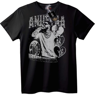 NOONEBRAND Тениска Легендите Никога Не Умират - L, Black