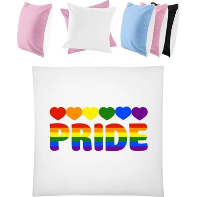 Darčeky PrintEQ PRIDE Vankúš s Dúhovým Dizajnom Pride Biela Anitcká Ružová 40x40