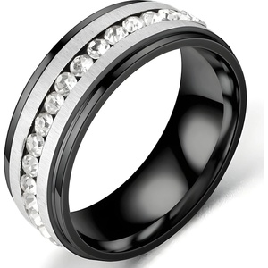 HARAHU Пръстен NO-17164 - Черен / Сребърен / 69mm KP17164