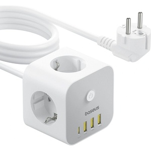 Baseus PowerCombo 7in1 Cube 3 Plug + 4 USB 1,5 m (E00066401213-00)