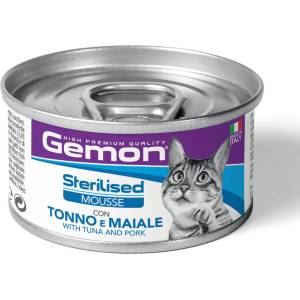 Gemon Sterilised Cat Tuna and Pork мус за кастрирани котки - 0.085кг