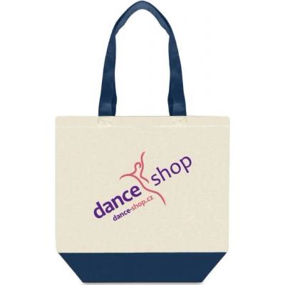 Dance-shop.cz s.r.o. taška bavlněná logo Dance shop 997 natural/modrá barevné logo