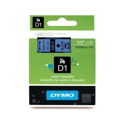 Dymo D1 45016, S0720560, 12mm x 7m čierna tlač / modrý podklad, originálna páska