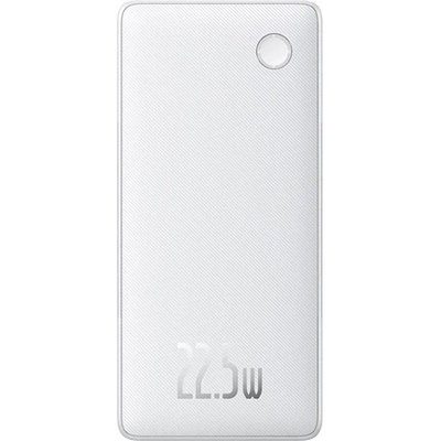 Baseus Airpow Lite 10000mAh 22.5W бързо зареждащ се powerbank, вграден кабел, бял (6932172652616)