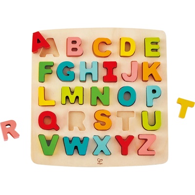 Hape Дървен пъзел Hape - Азбука, главни букви (H1551)