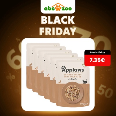 Applaws s kuracími prsiami a divou ryžou vo vývare 6 x 70 g
