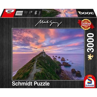 Schmidt Spiele Пъзел Schmidt от 3000 части - Фарът на Nugget Point, Южен остров, Нова Зеландия (59348)