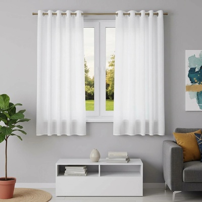Dekorační záclona s kroužky BASIC bílá 145x170 cm (cena za 1 kus) MyBestHome